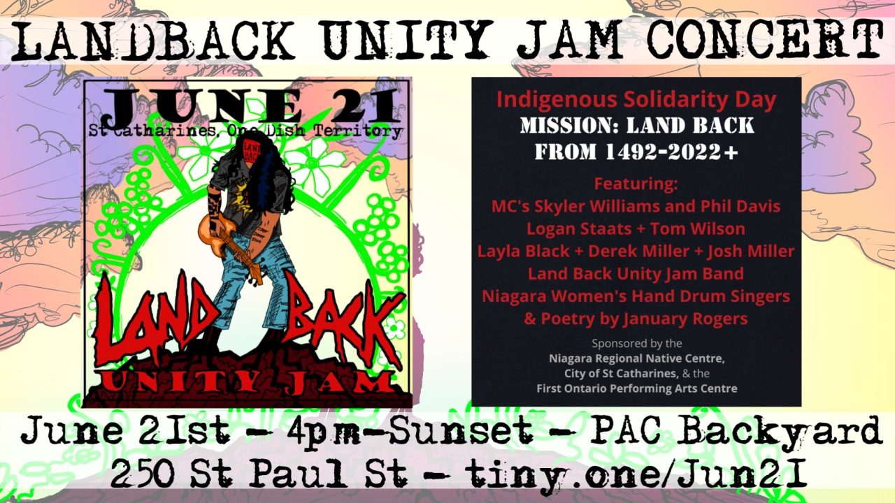 Land Back Unity Jam Concert (poster)